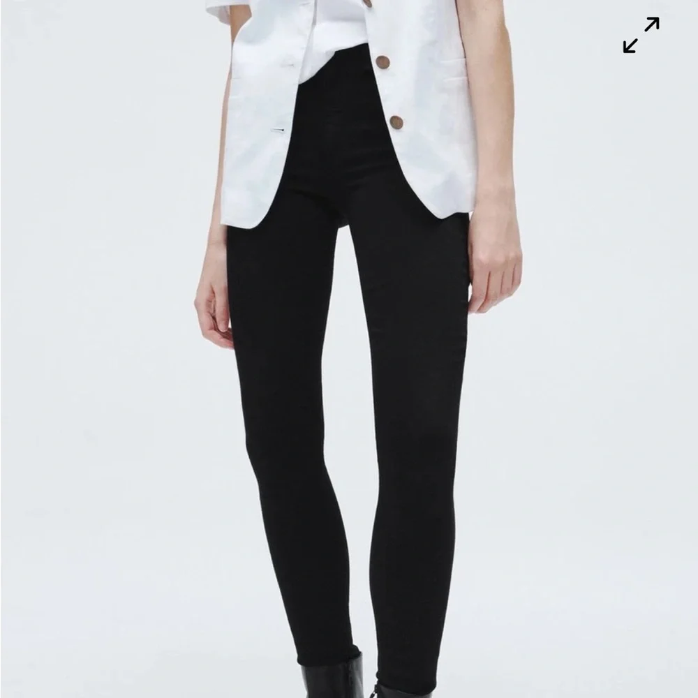 Rag & Bone Nina Skinny Jeans Women 24 Black High Rise - Picture 2 of 11